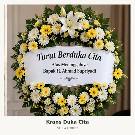 Krans Bunga Duka Taman Palem